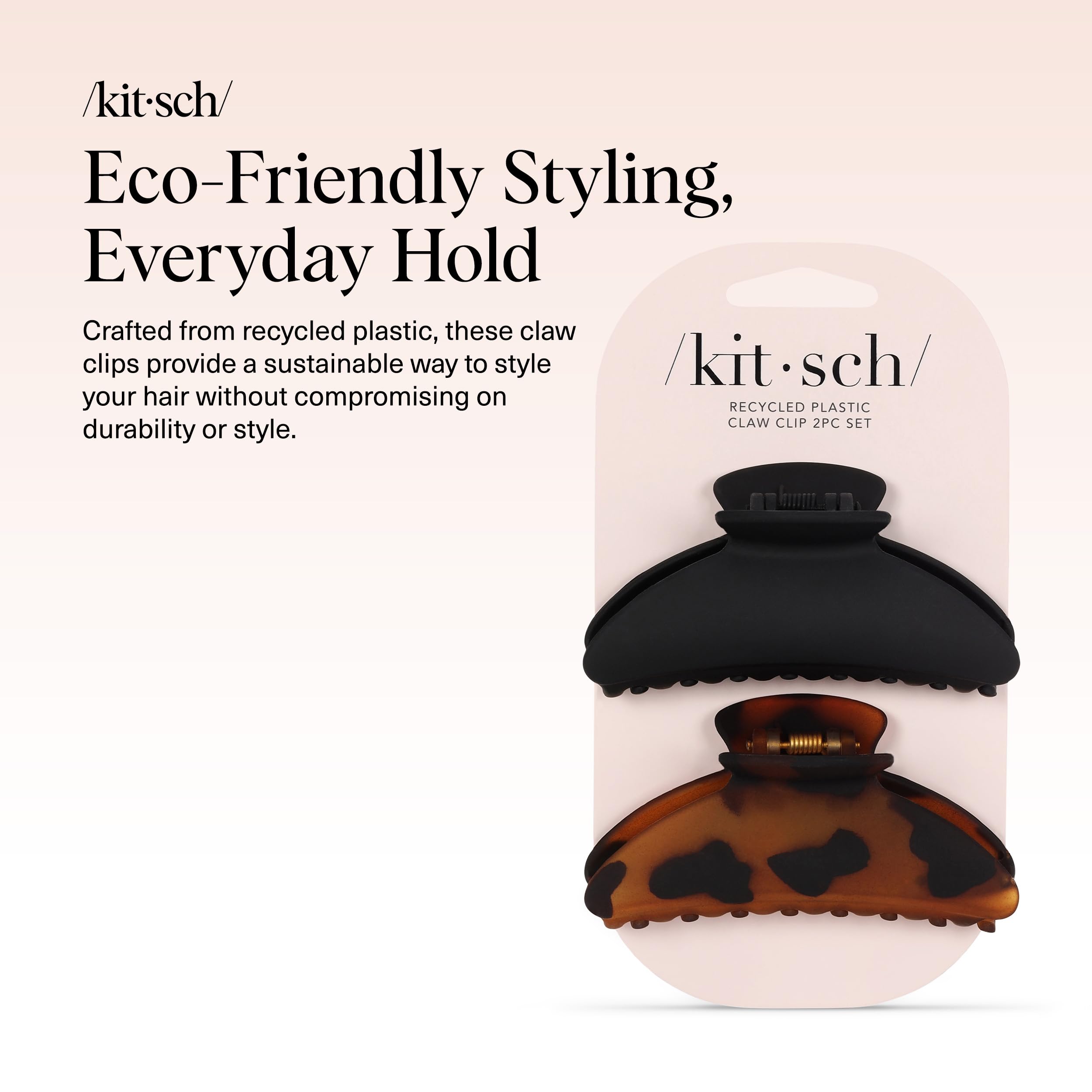Pinzas Kitsch en tono tort para peinados elegantes y cabello grueso.