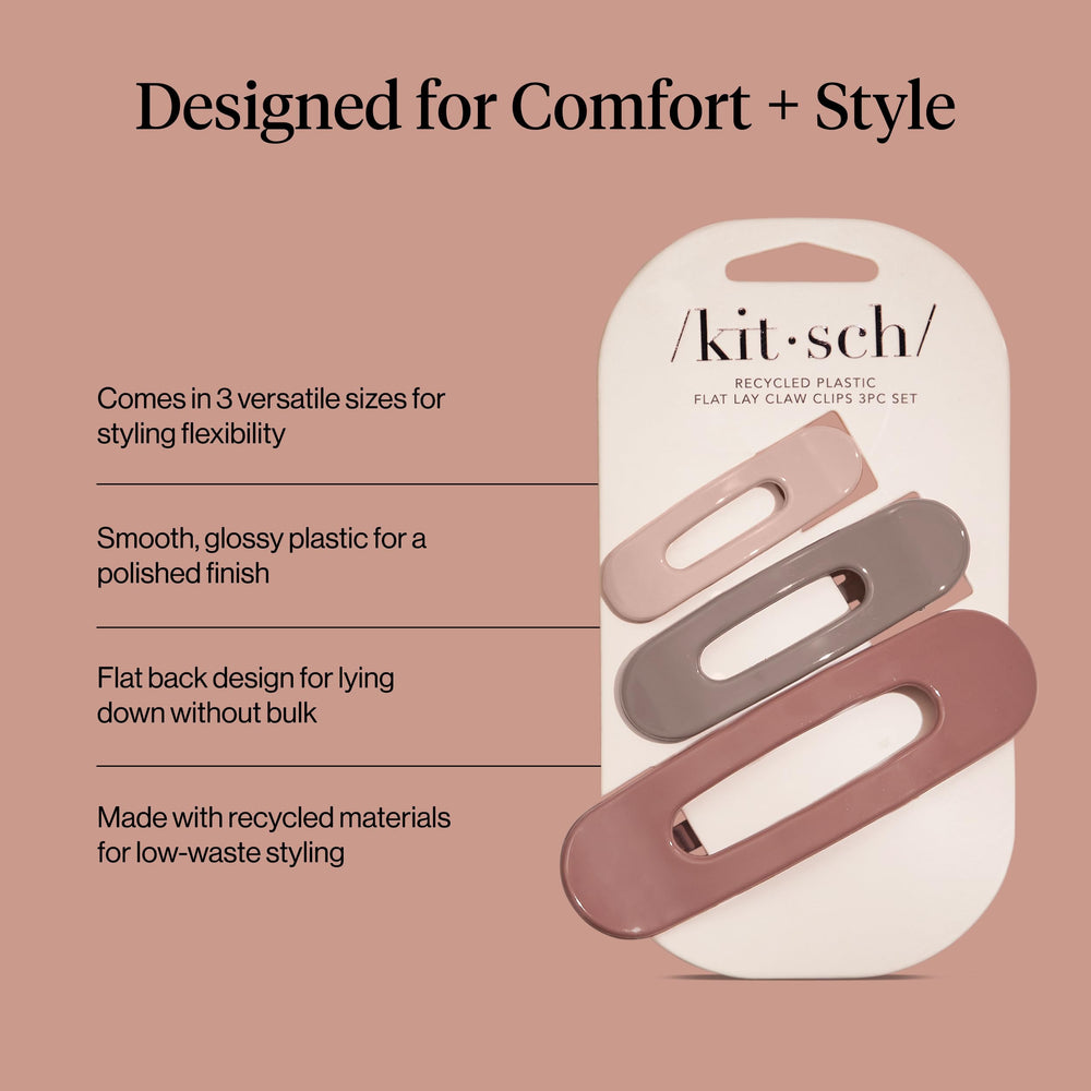 Kitsch pinzas planas en todo tipo de cabello para sujeción estable