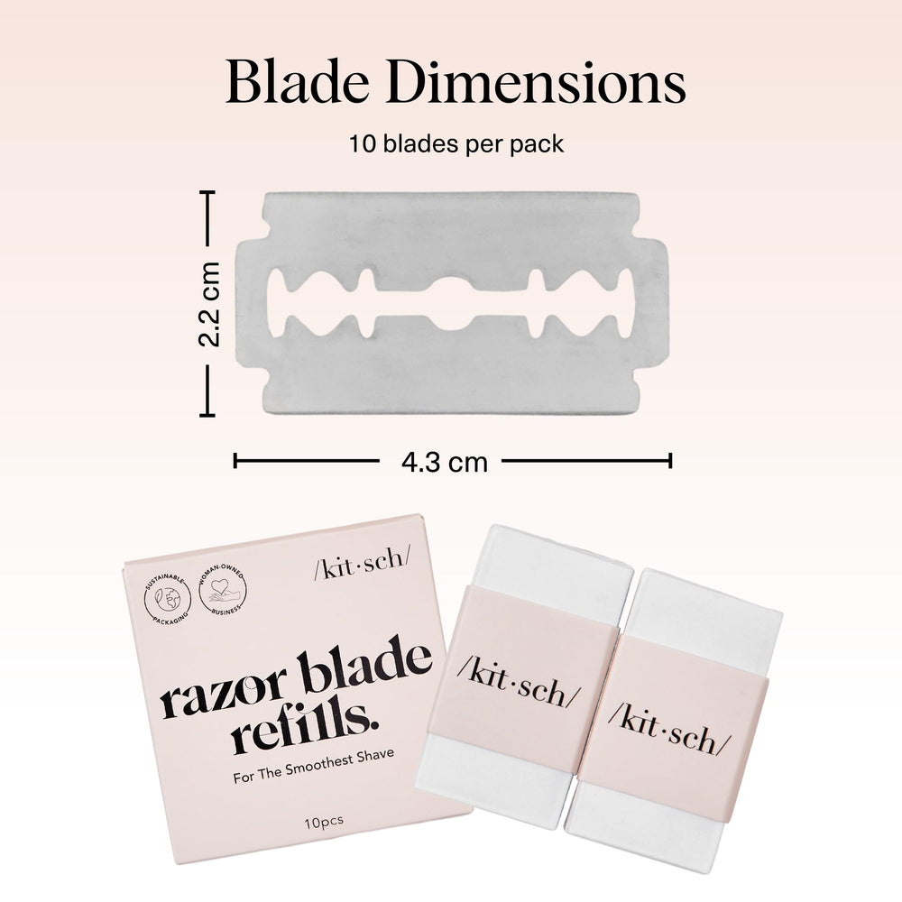 Kitsch eco-friendly shaving blades suitable for men and women.