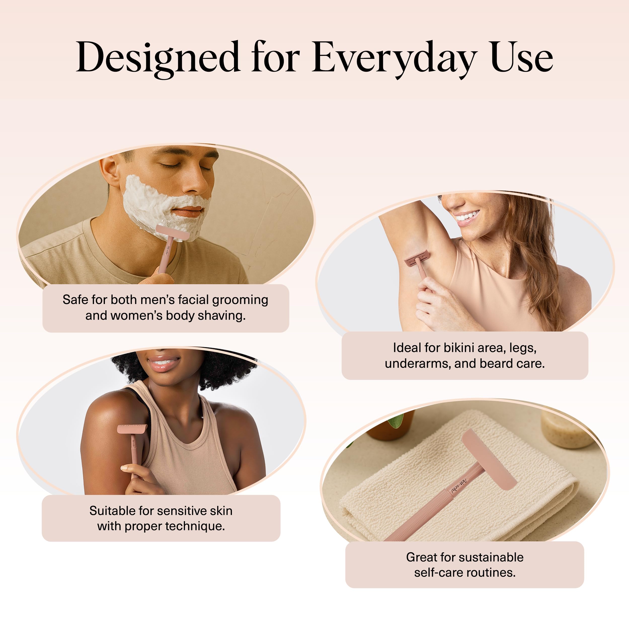 Kitsch Perfect Glide refills enable efficient, close shaves at home.
