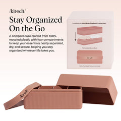 Kitsch recycled-plastic design offers durable, eco-friendly storage for multiple bars.