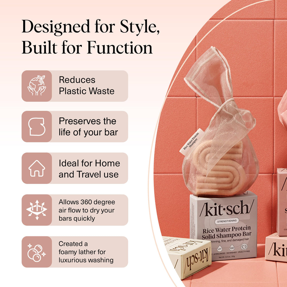 Kitsch recycled rPET mesh fabric adds durability while reducing waste