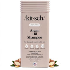 Kitsch reparacion argan champú botella muestra cuidado diario para cabello dañado y débil
