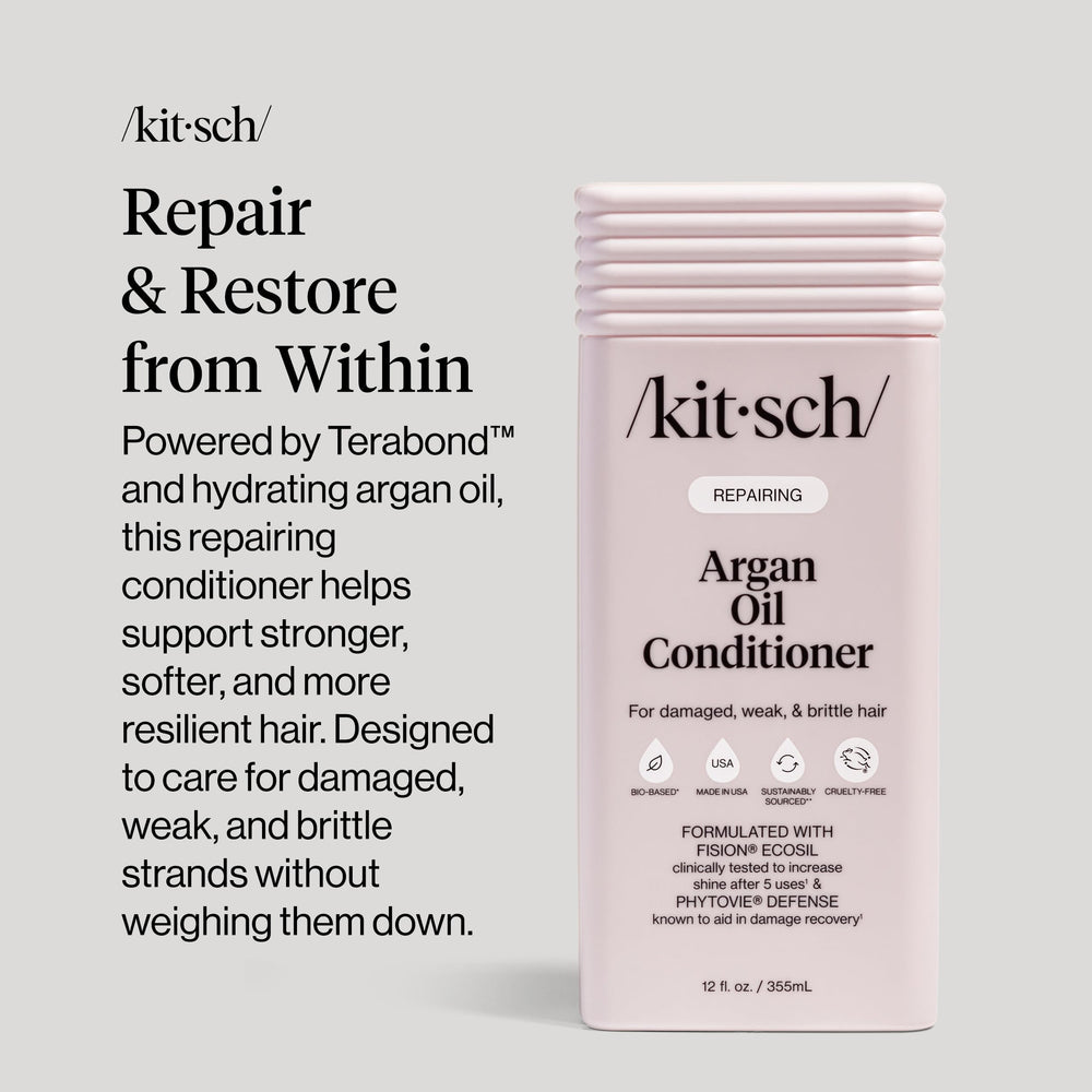 Kitsch Reparación Argán: reparación de enlaces para cabello más manejable.