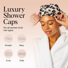 Kitsch reusable waterproof cap protects hair from water and steam