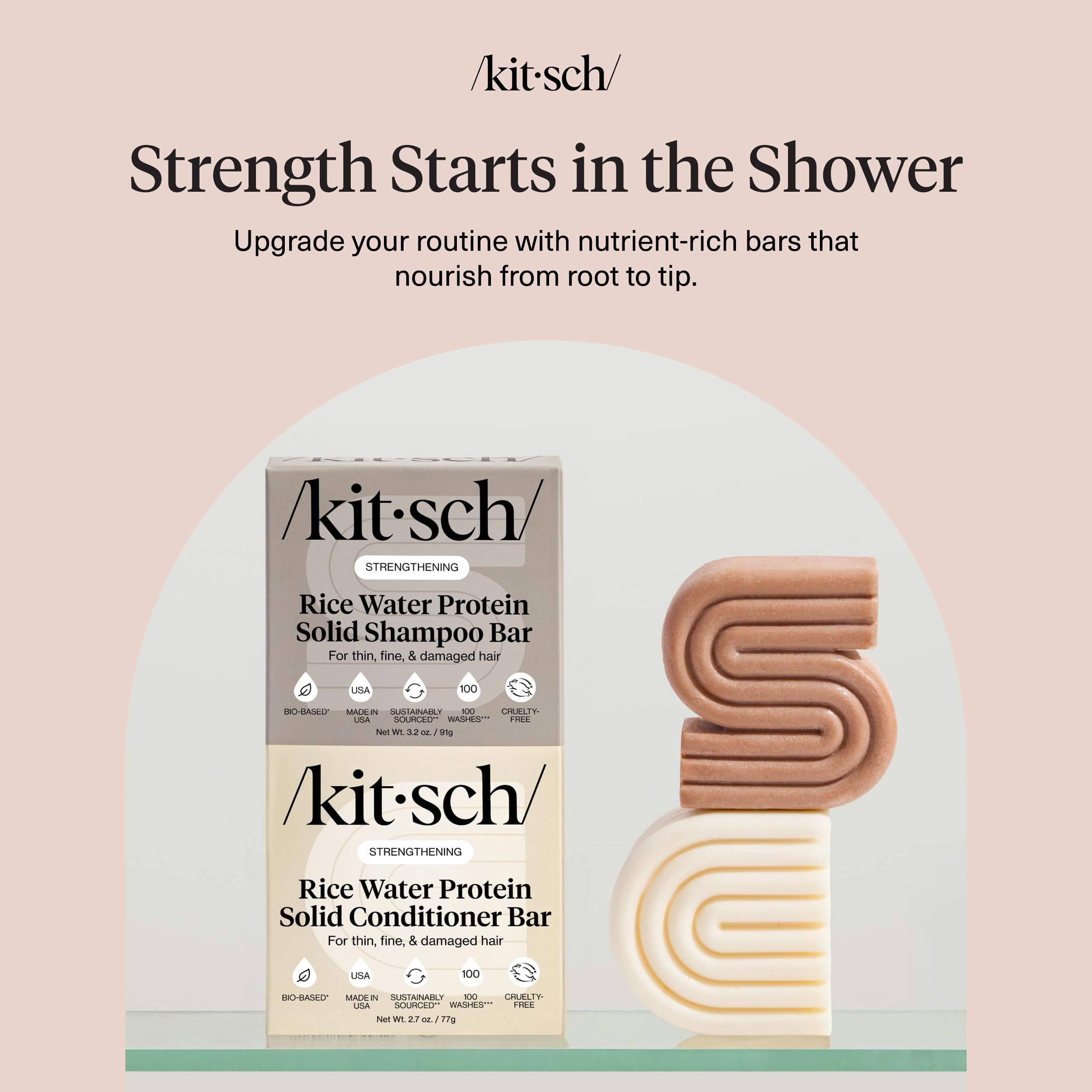 Kitsch Rice Water Protein Solid eco-friendly packaging shot