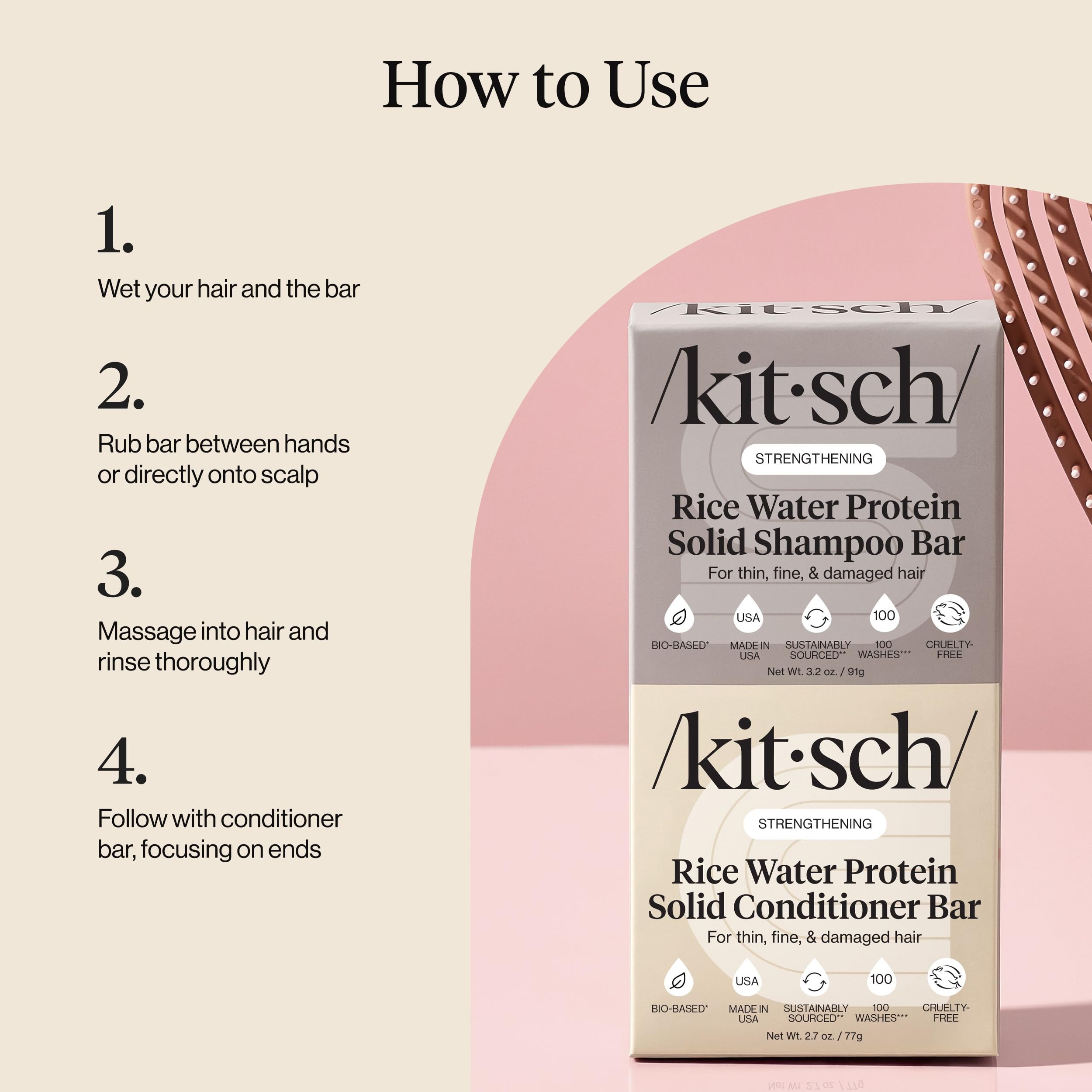 Kitsch Rice Water Protein Solid Gift Set suitable for self-care gifts