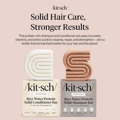 Kitsch Rice Water Shampoo Bar close-up releasing creamy lather for clean scalp.