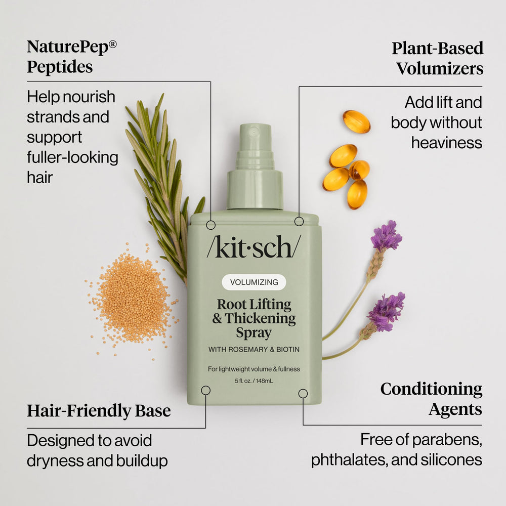 Kitsch Root Lifting Spray nozzle closeup highlights precise mist for even application