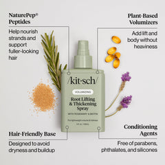 Kitsch Root Lifting Spray nozzle closeup highlights precise mist for even application