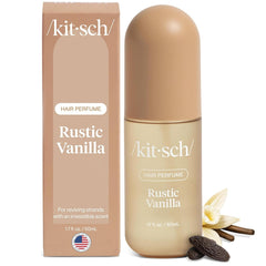 Kitsch Rustic Vanilla bottle shown for long-lasting freshness.