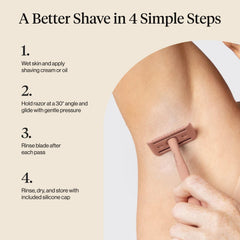 Kitsch safety razor cap close-up showing secure blade storage