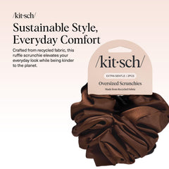 Kitsch coleteros satén reciclado grandes chocolate, estilo audaz para cualquier ocasión