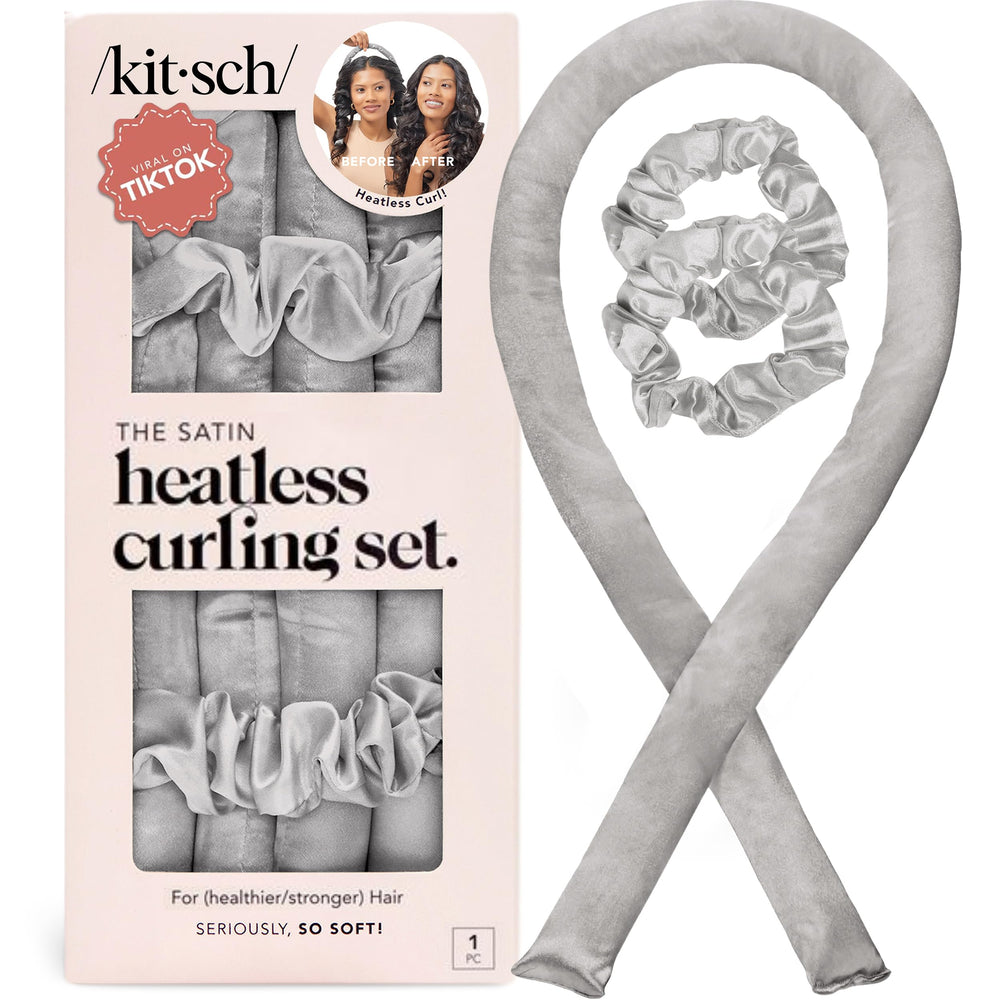 Kitsch satin heatless curler with 34-inch rod for gentle overnight curls