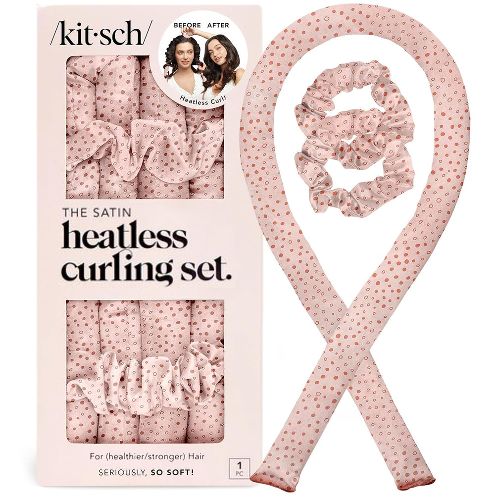 Kitsch satin heatless curler 34-inch rod for overnight damage-free curls.