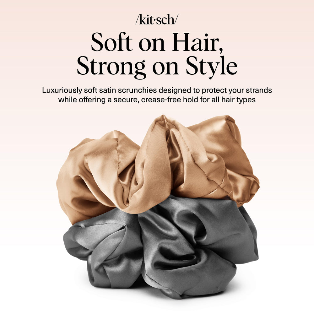 Scrunchies satin Kitsch para peinado rizado sin tirones