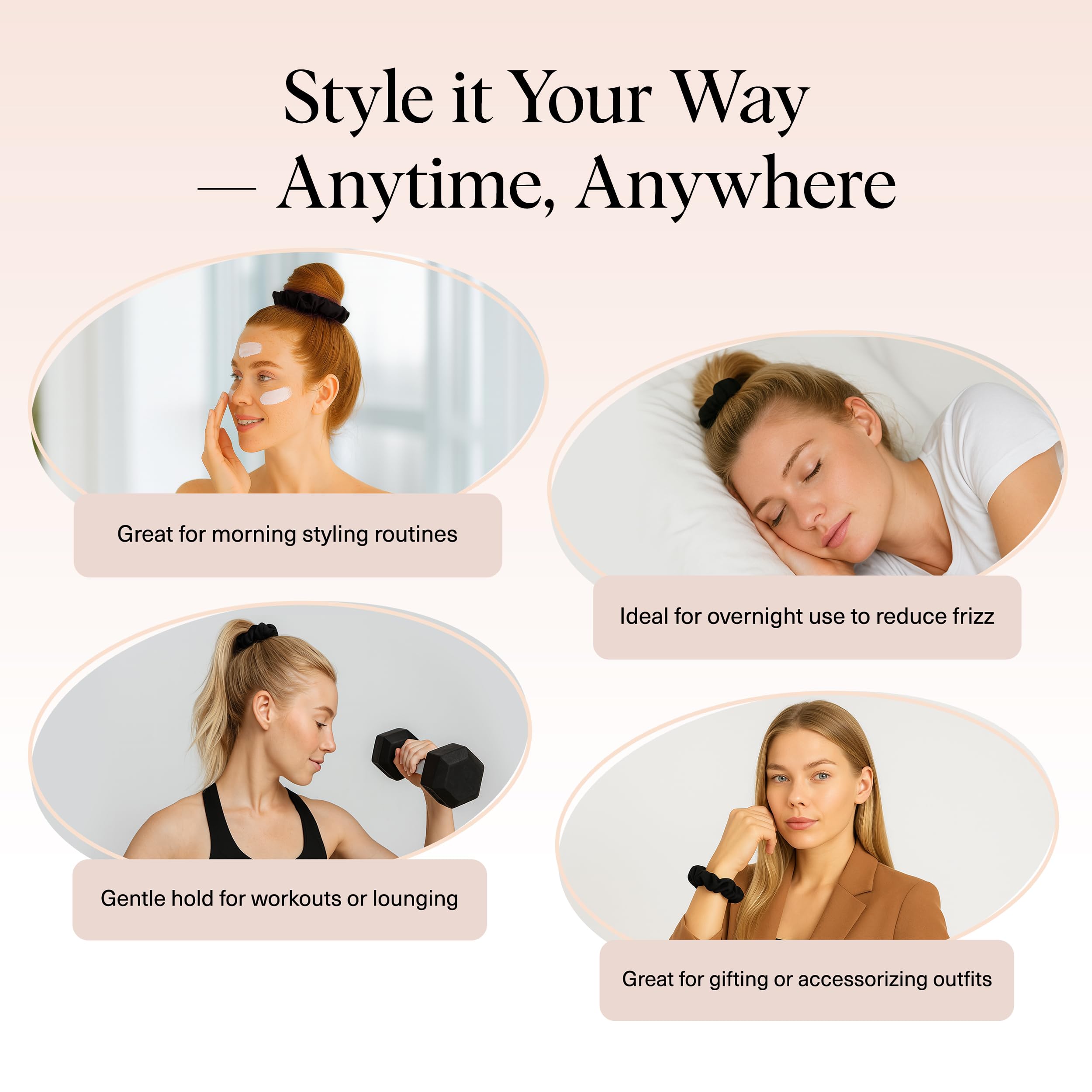 Kitsch satin scrunchie for everyday style and versatile looks