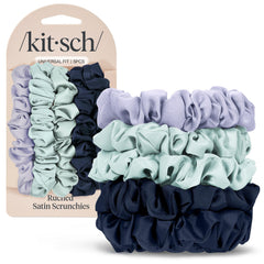 Kitsch satin scrunchies Garden Bouquet set with no-crease hold for all hair types.