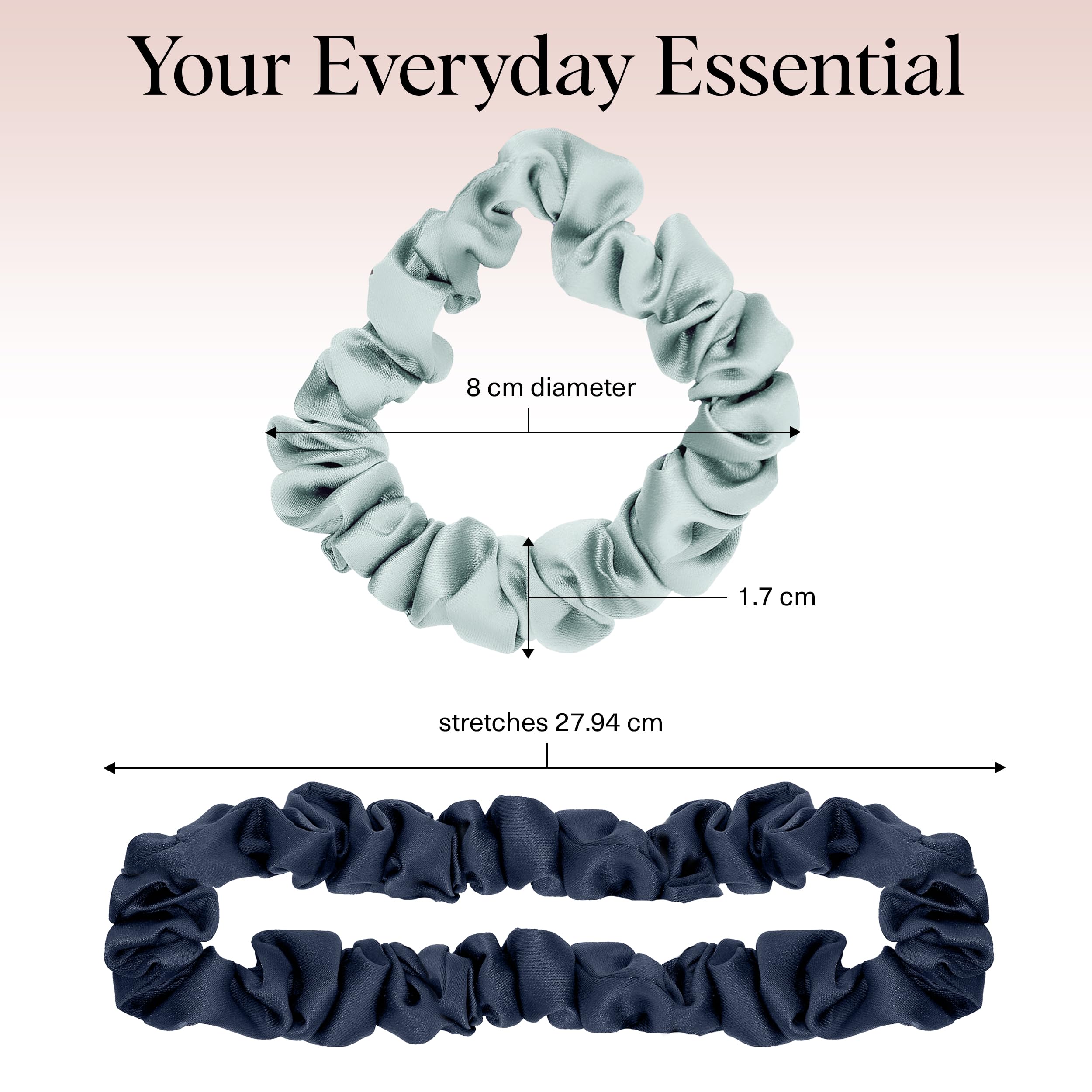 Kitsch satin scrunchies Garden Bouquet offer secure grip for versatile styling.
