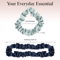 Kitsch satin scrunchies Garden Bouquet offer secure grip for versatile styling.