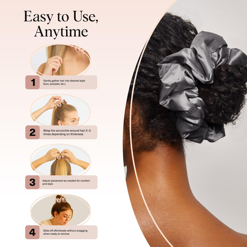 Scrunchies satin Kitsch para mujeres con estilo diario