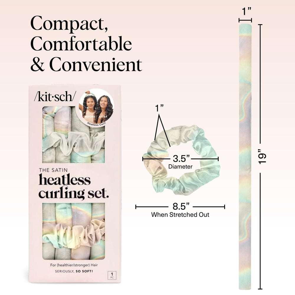Kitsch satin scrunchies secure curls without snagging during sleep