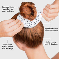 Kitsch secado rápido, accesorio para cabello grueso que evita calor.