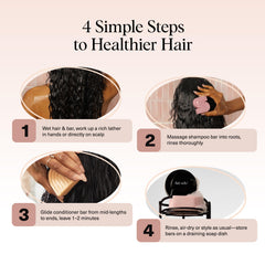 Kitsch Shampoo Bar in use for cleansing hair