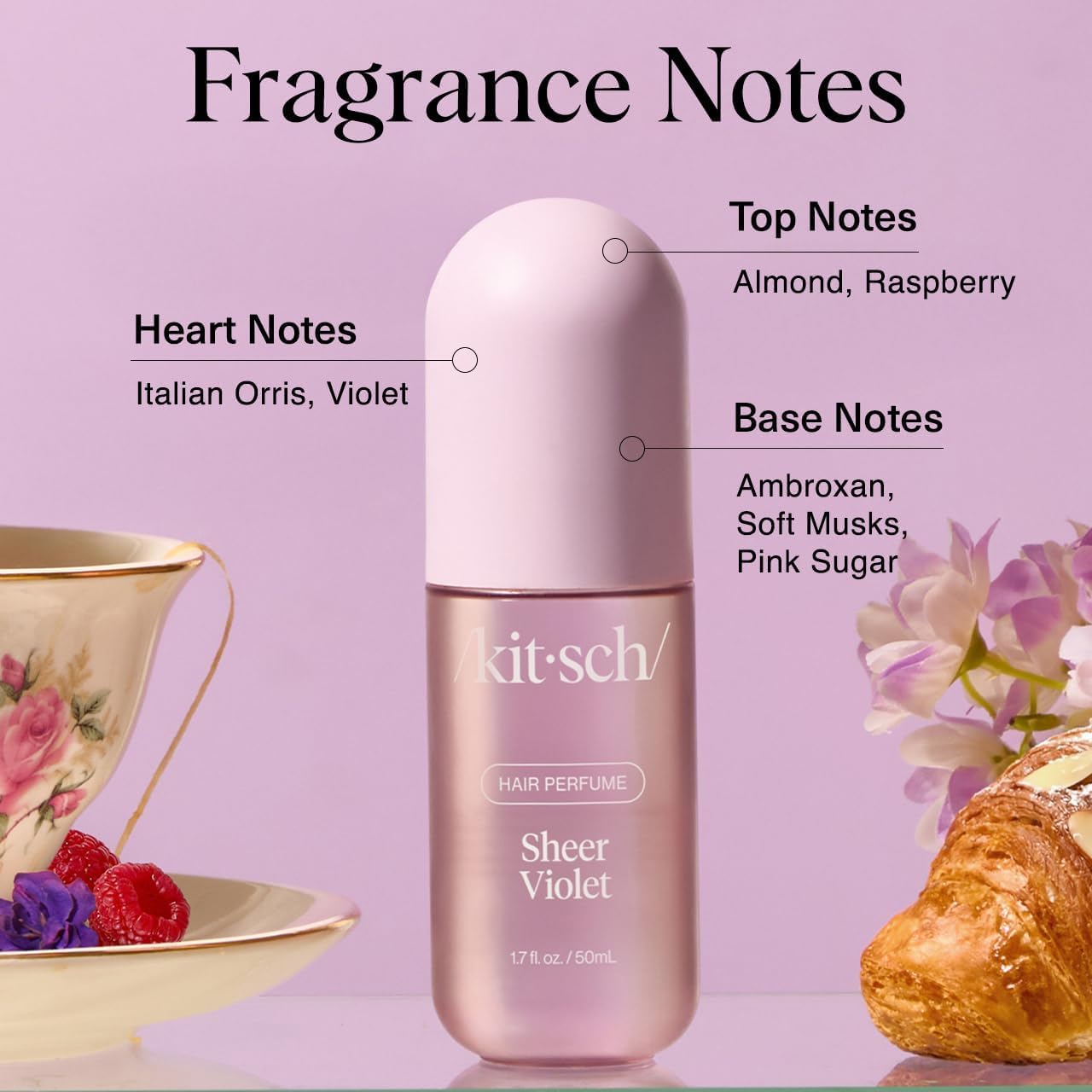 Kitsch Sheer Violet travel-size bottle, ready for gym bag refresh