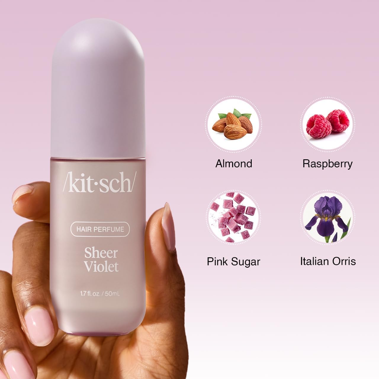 Kitsch Sheer Violet mist-on-pillow concept for relaxing bedtime scent