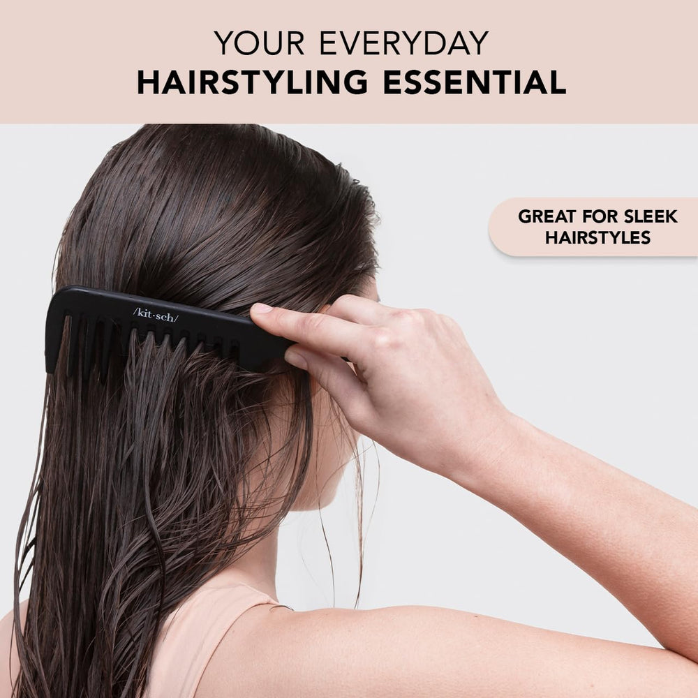 Kitsch shower-ready detangler distributing conditioner evenly across lengths