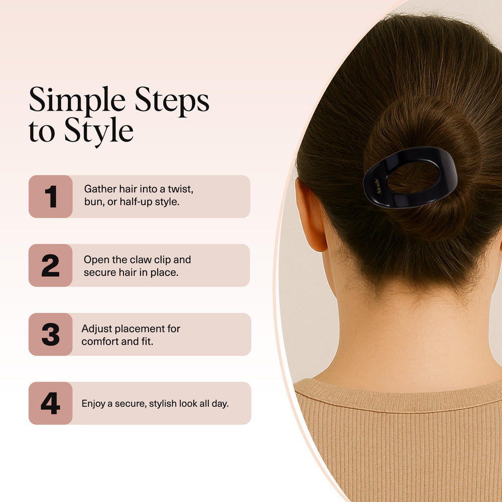 Kitsch small flat claw clip is durable and maintains grip through daily use.