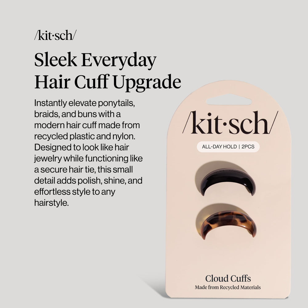 Kitsch small hair cuffs for ponytails provide gentle hold and quick styling.