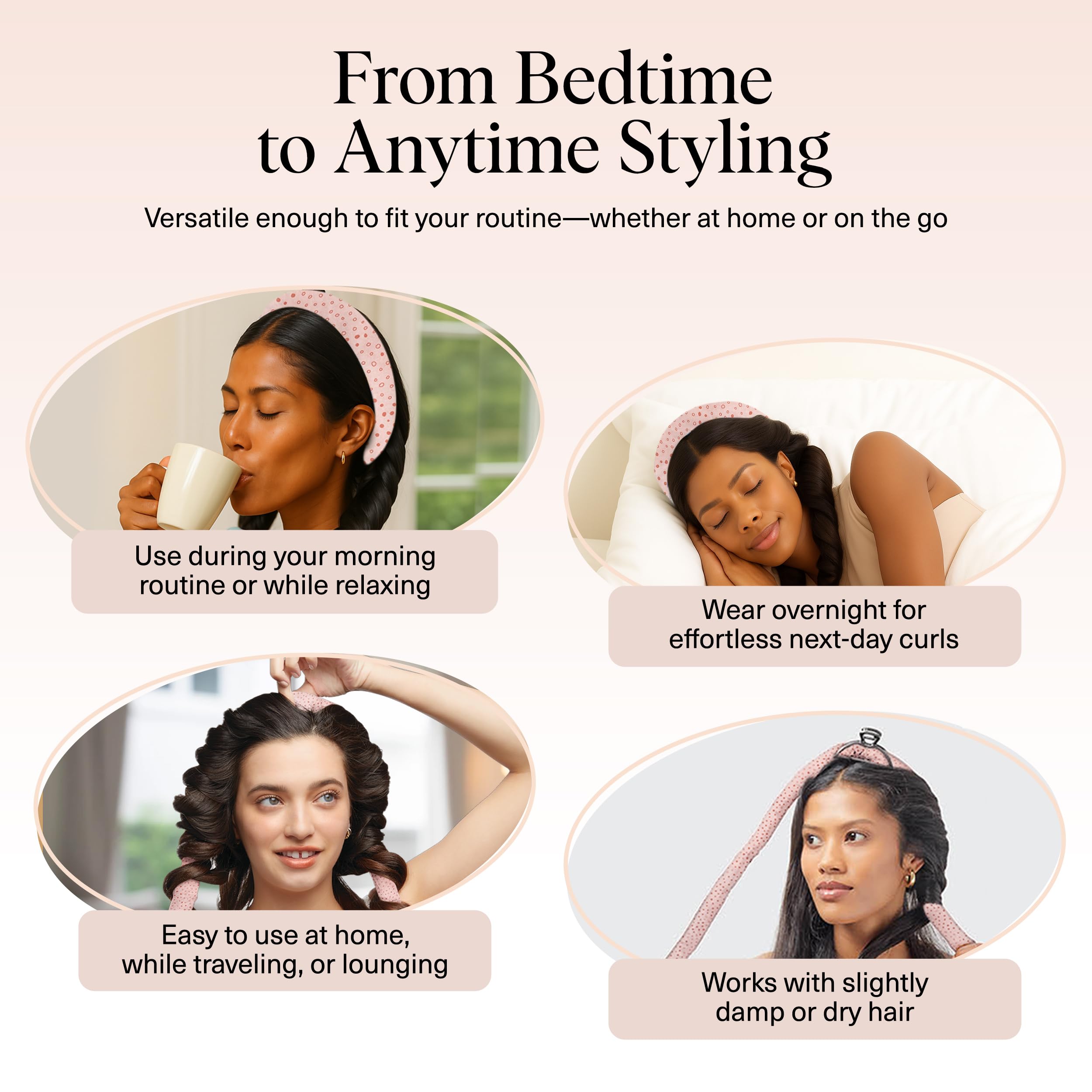 Kitsch soft satin finish feels comfortable for all-night wear.