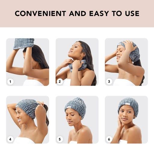 Soft stretch fabric adapts to all hair types for comfortable skincare.