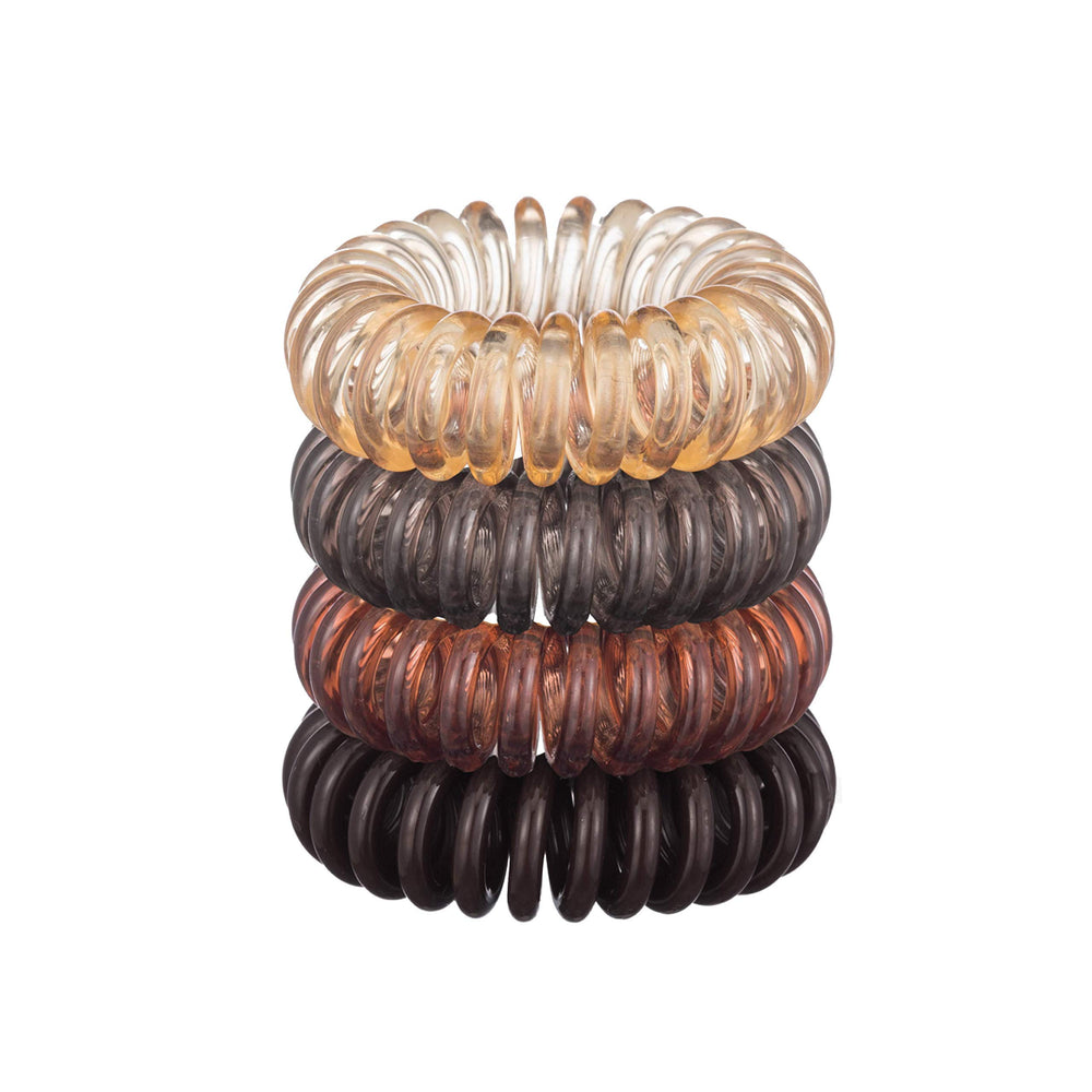 Kitsch spiral hair ties brunette gift idea for stylish, practical everyday wear.