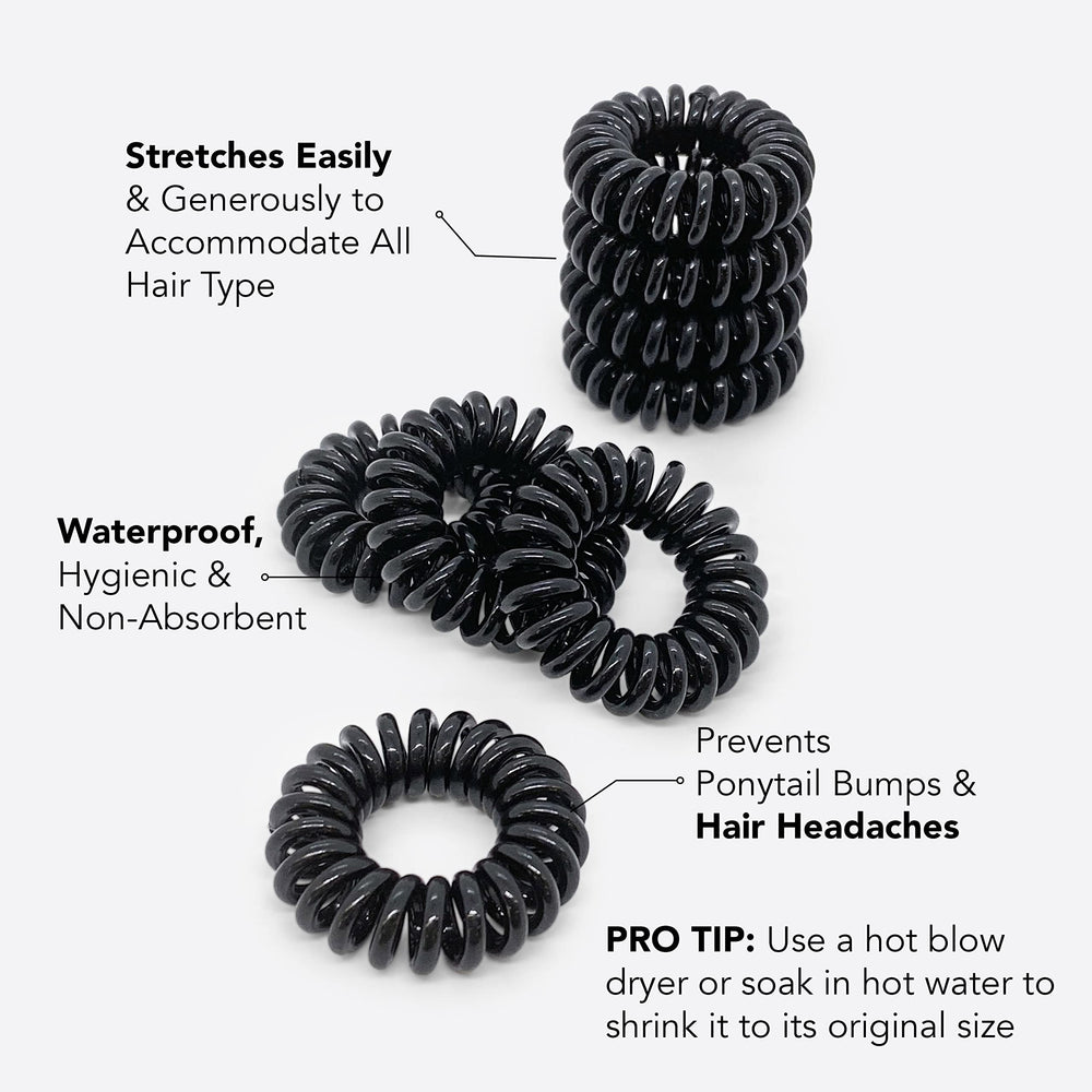 Kitsch spiral hair ties water-resistant for secure wet-hair styling
