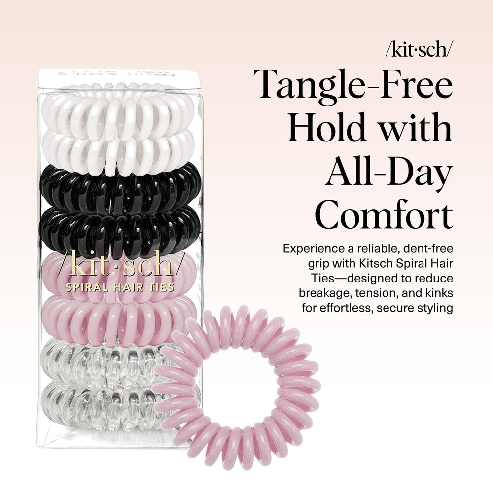 Kitsch spiral hair ties no-damage design prevents snagging and breakage.