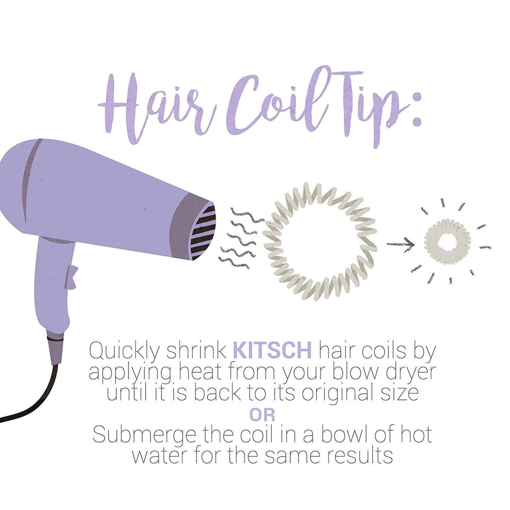 Kitsch spiral hair ties easy to remove after workouts