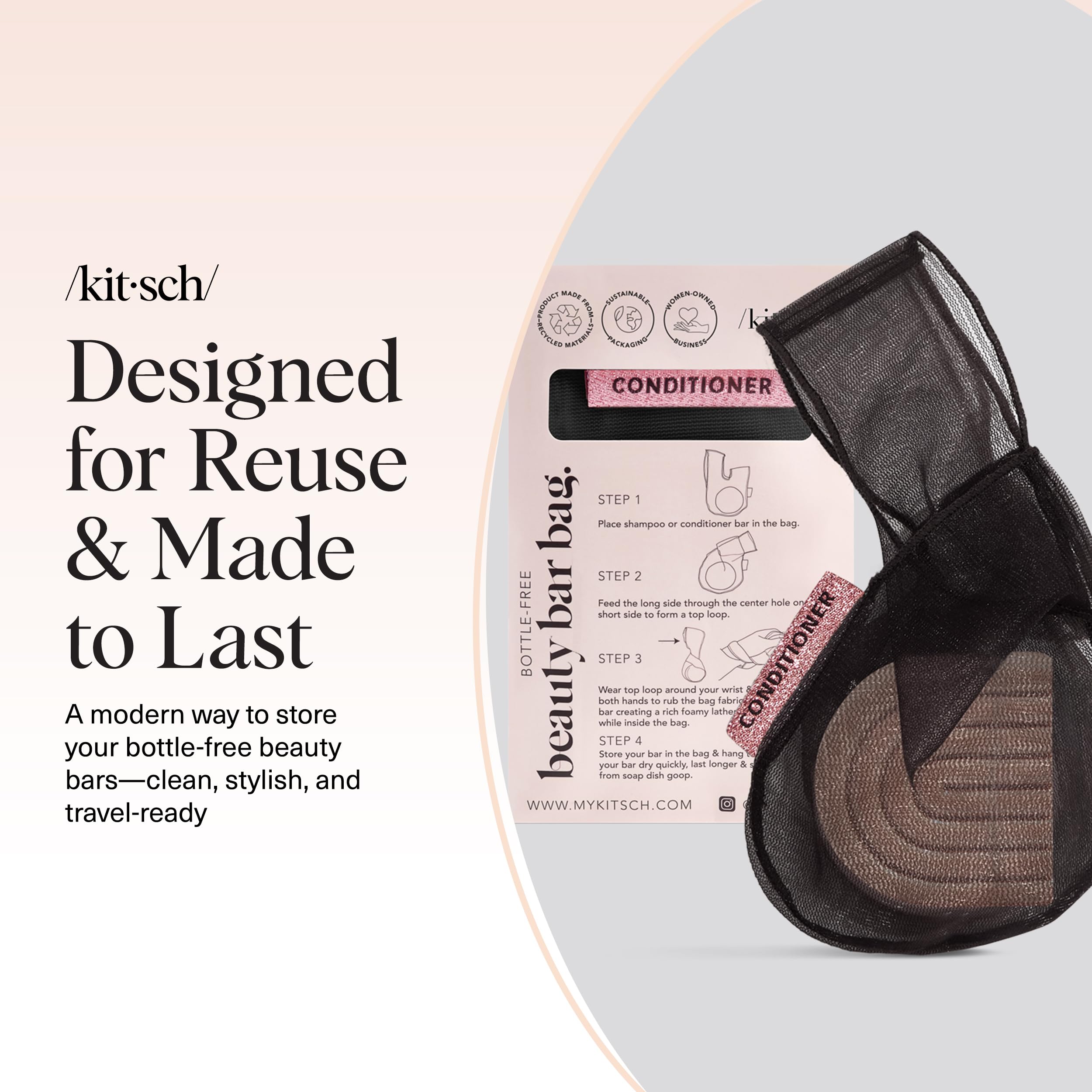 Kitsch Sustainable self-care setup keeps daily routines tidy and stylish.