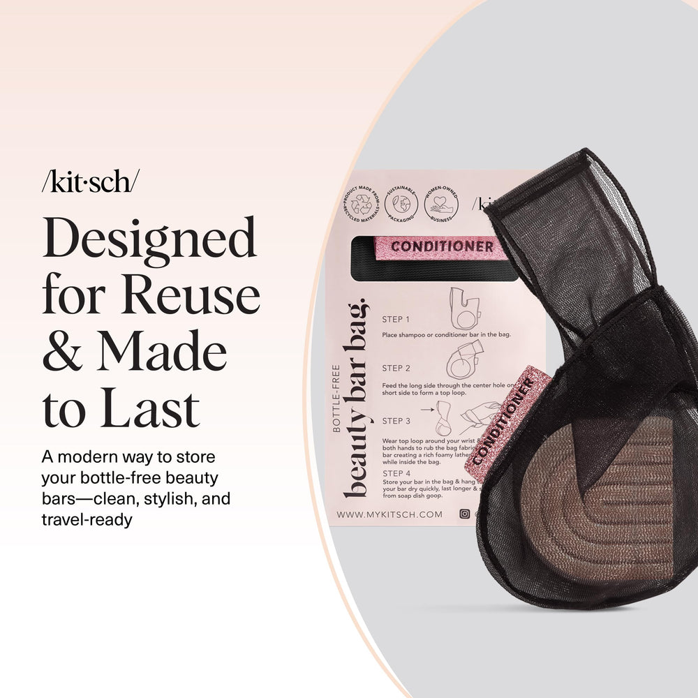 Kitsch Sustainable self-care setup keeps daily routines tidy and stylish.