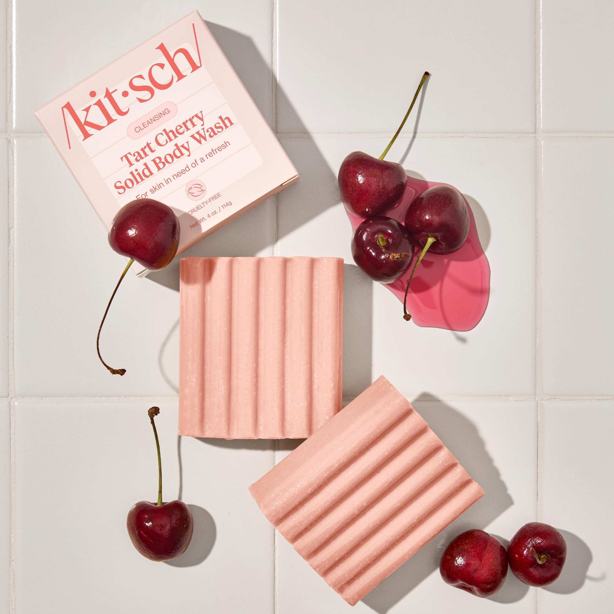Kitsch Tart Cherry Soap Bar gift-ready ideal for skincare lovers.