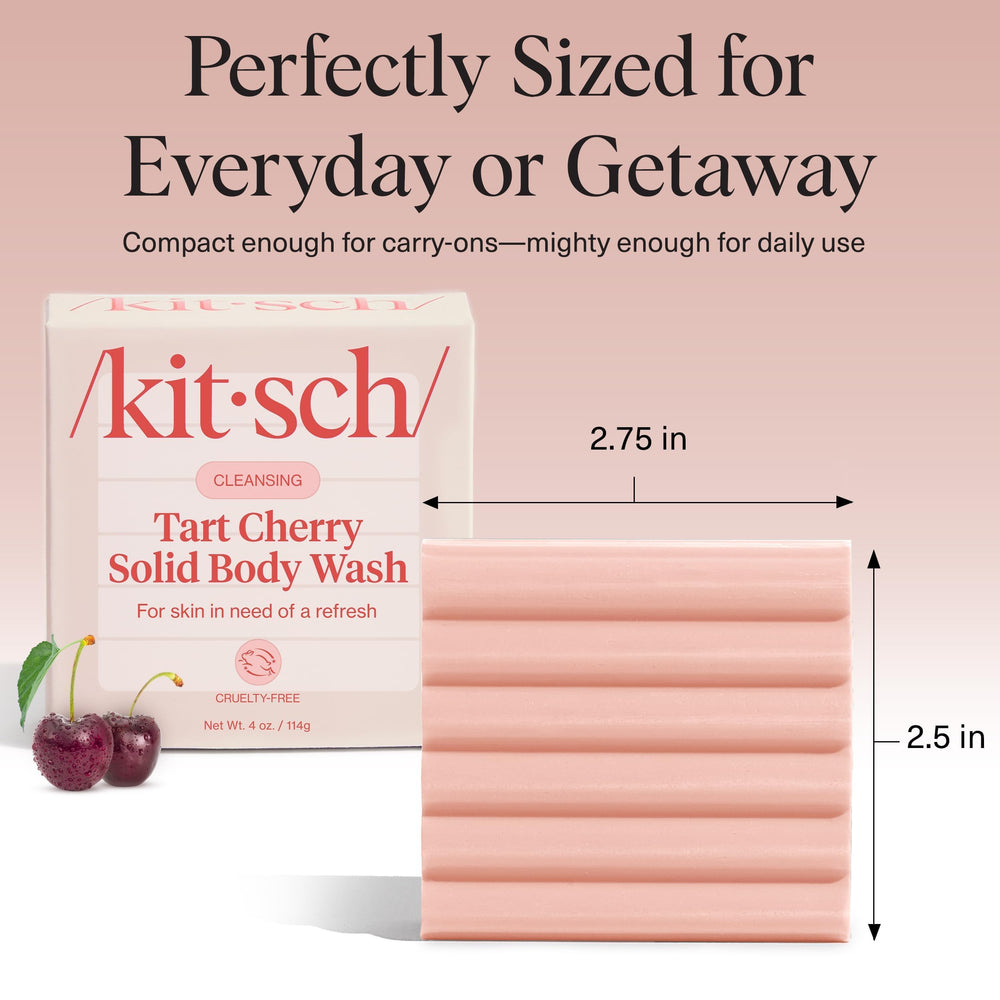 Kitsch Tart Cherry Soap Bar lather releasing long-lasting natural aroma.