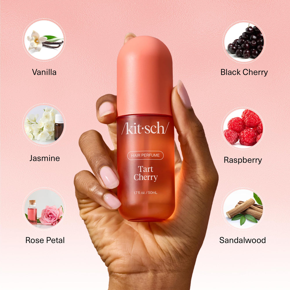 Kitsch Tart Cherry vanilla note adds warmth to the fruity gourmand scent.