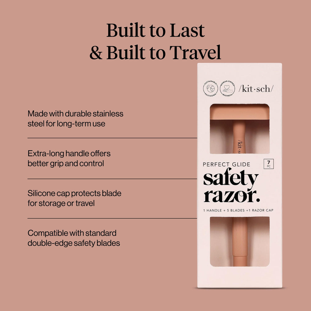 Kitsch terracotta color razor box display for elegant storage