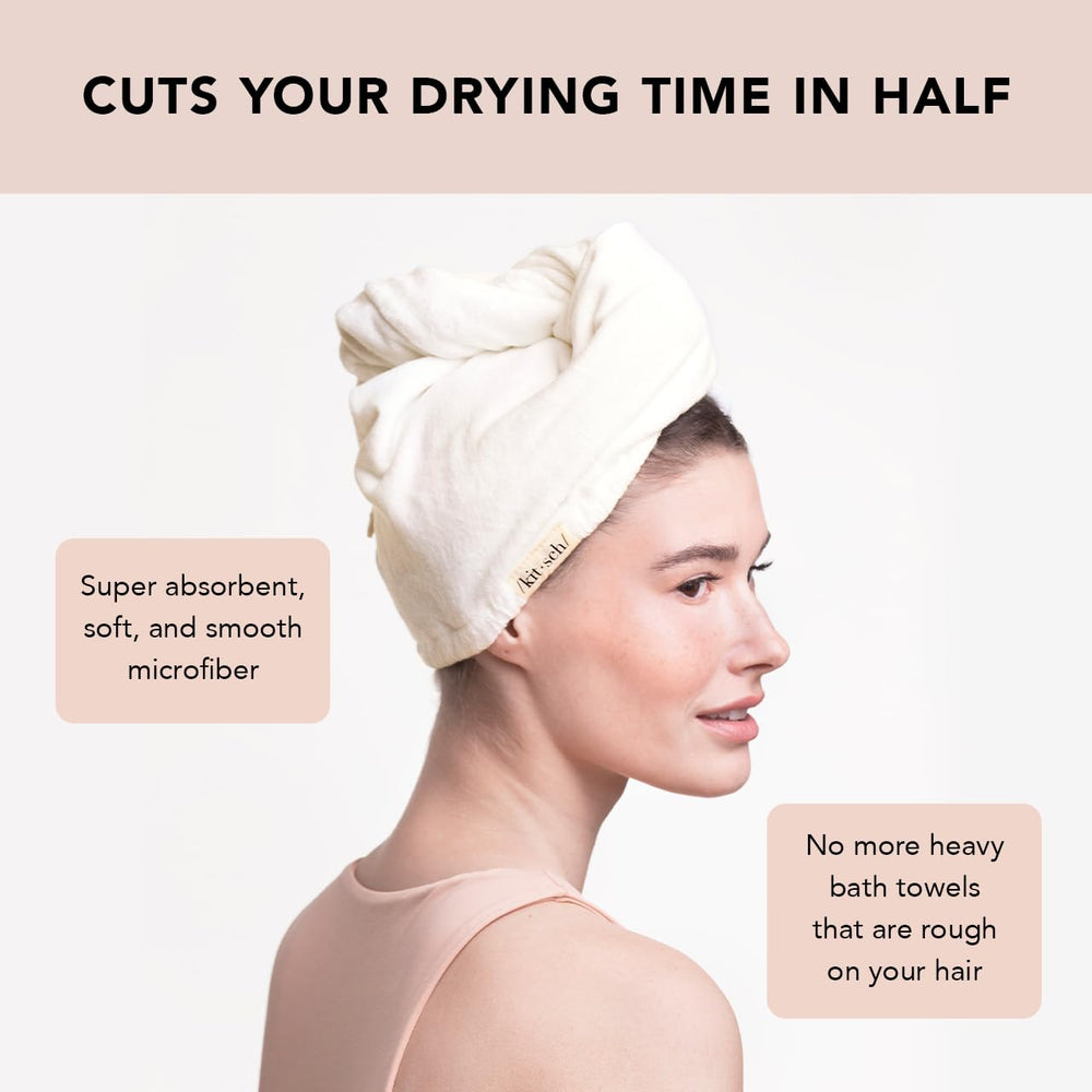 Kitsch toalla postducha, rápida y práctica para secar el cabello.