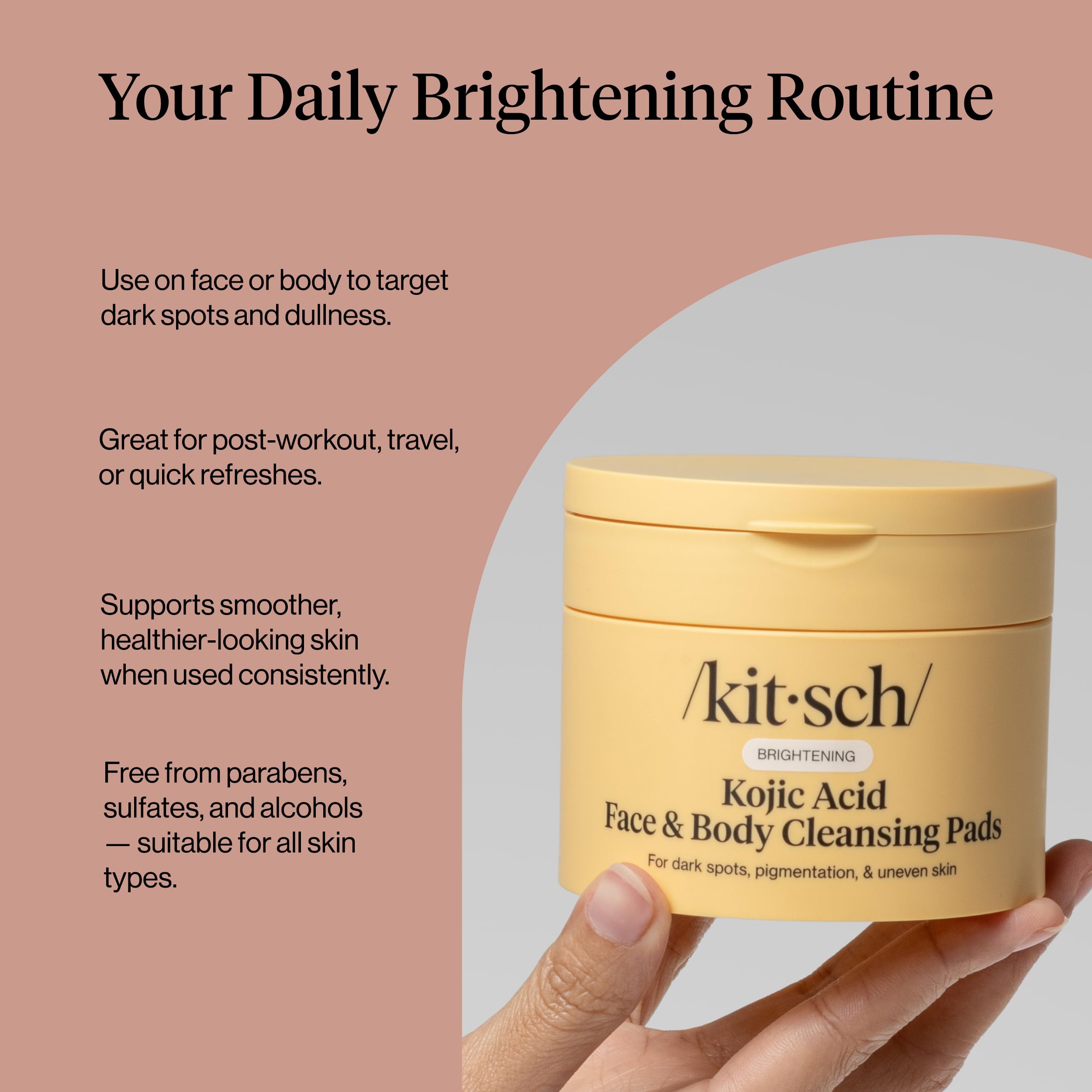 Kitsch toallitas impregnadas de cúrcuma y Cica para rostro