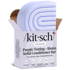 Kitsch tono púrpura acondicionador barra: empaque sostenible para reducir plástico.