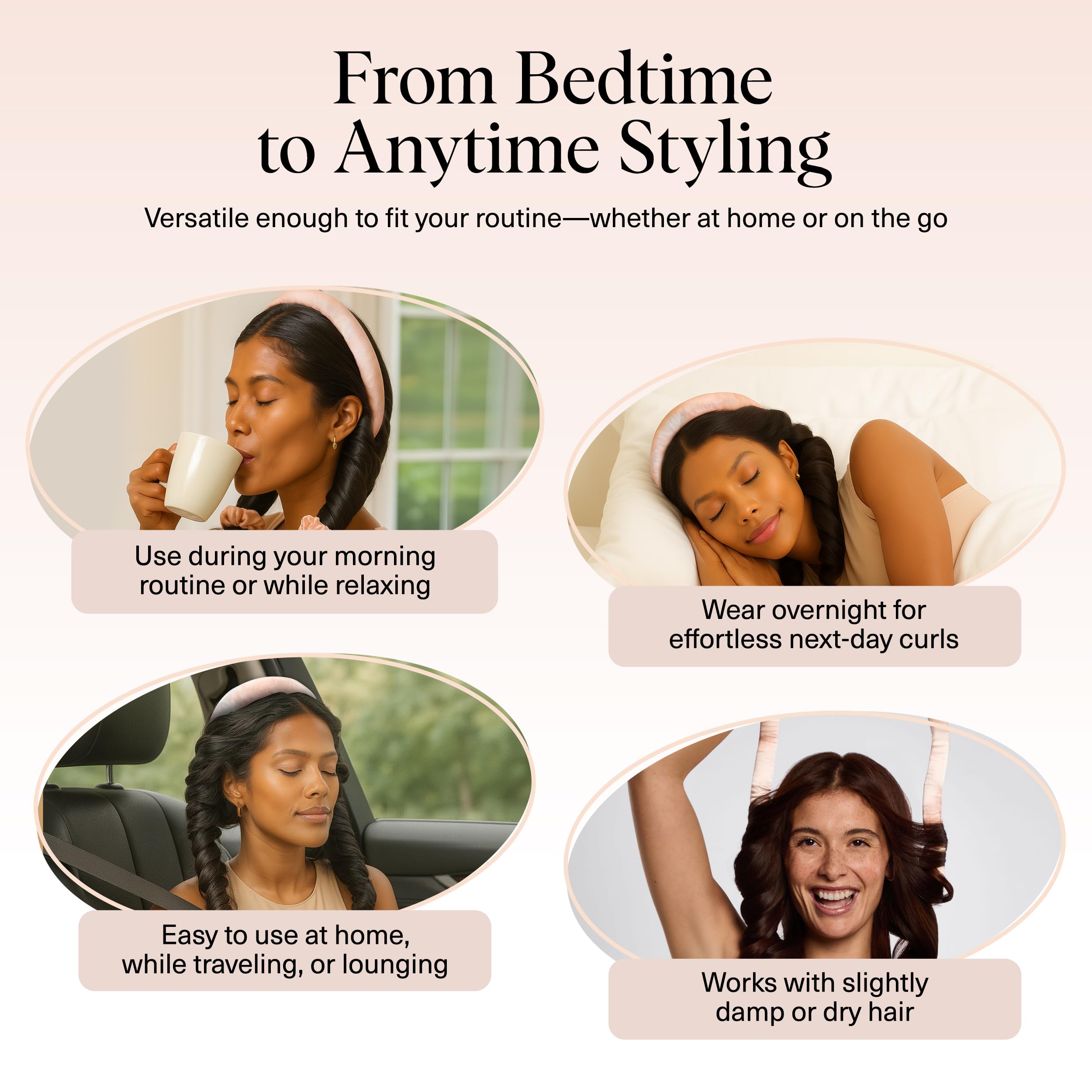 Kitsch easy wrap for quick, heat-free styling in minutes