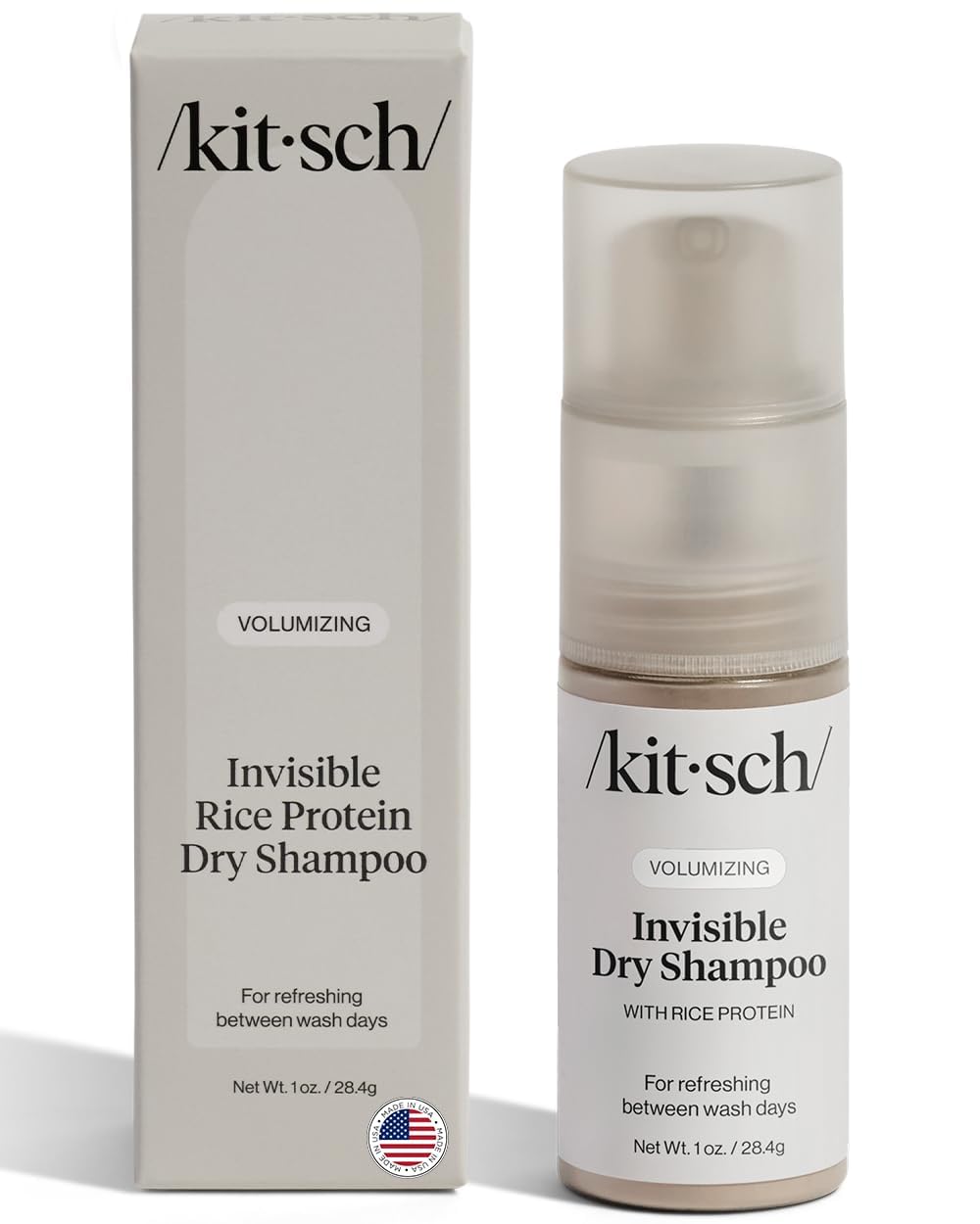 Kitsch travel-size packaging offers a portable option for men and women.